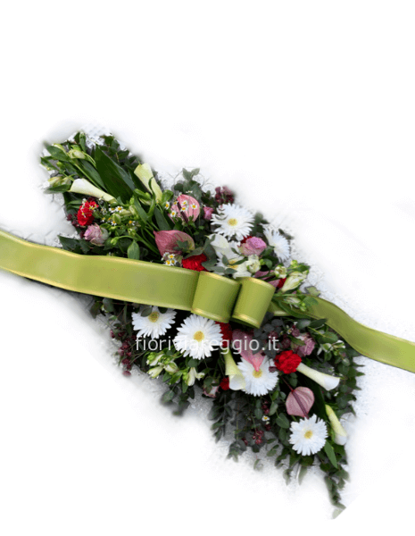 Cuscino funebre di fiori misti